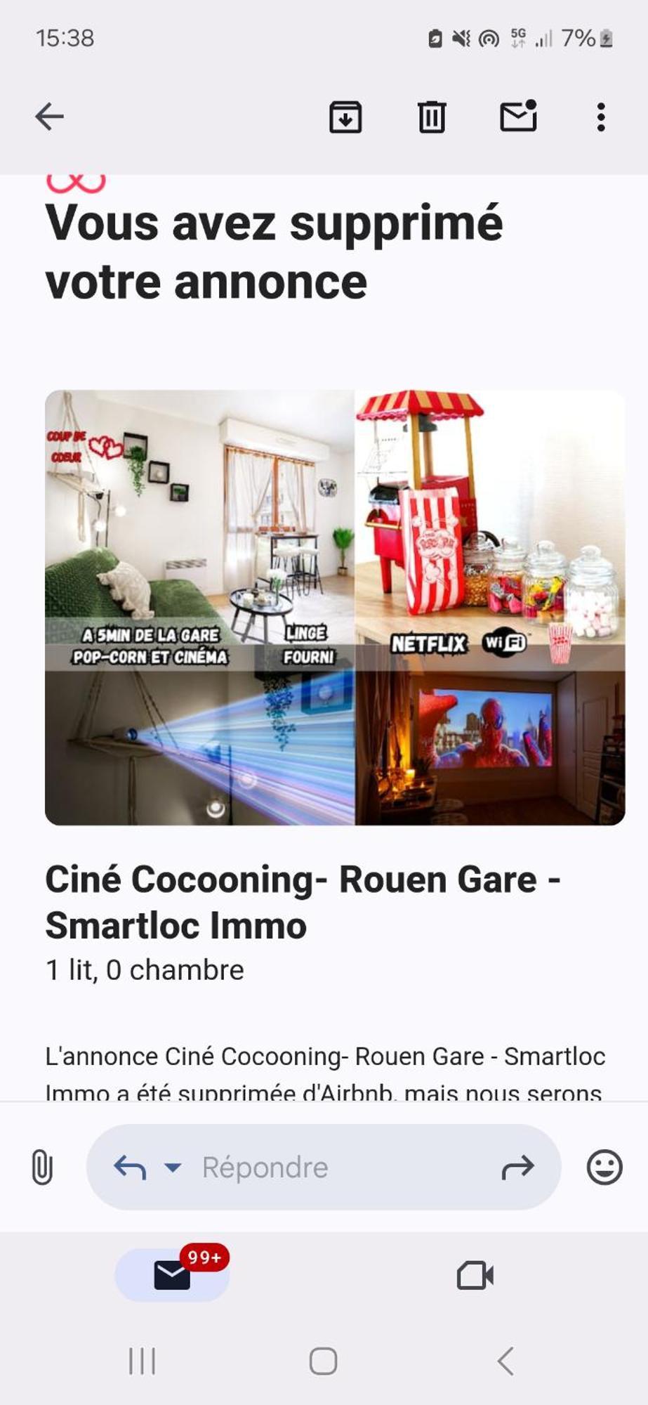 Appartement Le Petit Cine - Rouen Gare - Smartloc Immo Extérieur photo